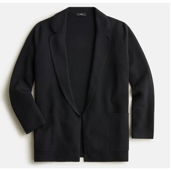 J. Crew Eloise Sweater Blazer Black Knit Open Cardigan Size Small BA552 Work - Picture 9 of 9